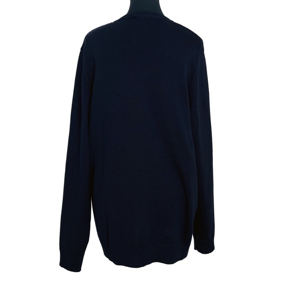 Wool-Acrylic Navy & Pink Sweater - Picture 5 of 15